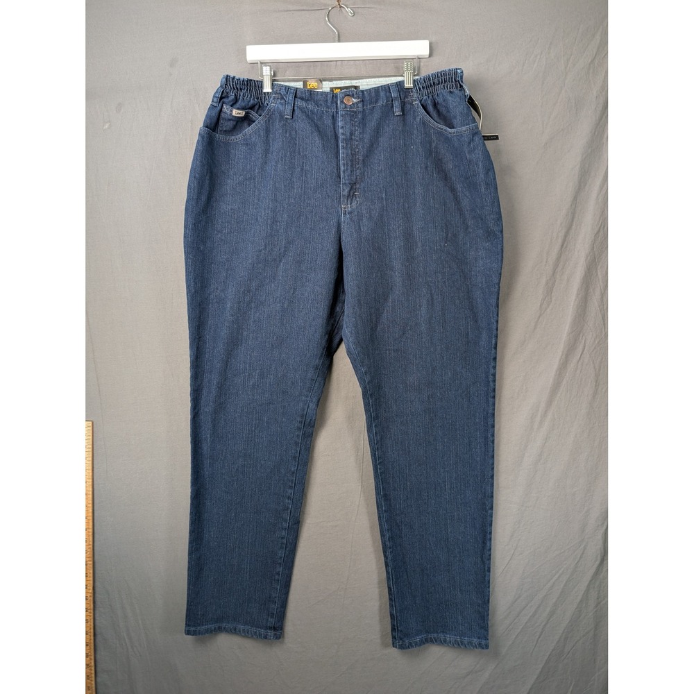 Lee Womens Relaxed Fit Tapered Leg Jeans Dark Indigo‎ 22W Long 103086141